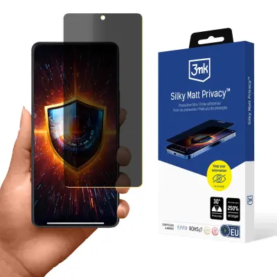 3MK KALJENO STEKLO ZA ASUS ROG PHONE 9 9 PRO PRIVACY PROTI KRČENJU MAT