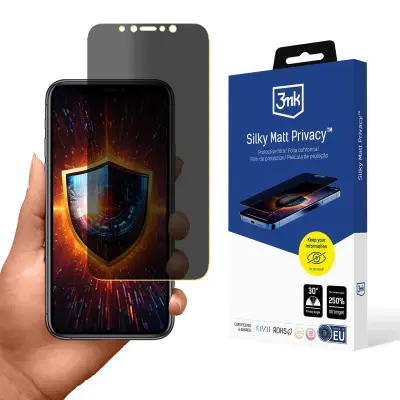 3MK KALJENO STEKLO ZA IPHONE 11 PRO 3MK SILKY MAT PRIVACY ZAŠČITNO MAT