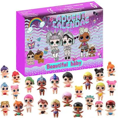 Božični koledar s 24 presenečenji - Squeeze Doll Blind Box - Božično darilo 2024
