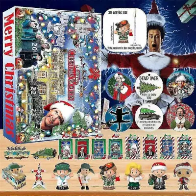 National Lampoons Christmas Vacation, 2024 24 Days Christmas Countdown Adventni koledar Blind Box, Xmas Vacation viseči okraski