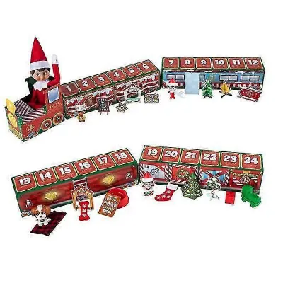 Božični adventni koledar Severni pol Elf Train Blind Box Okraski Otroška igrača