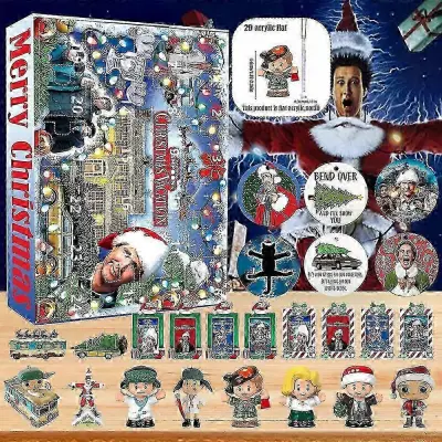 National Lampoons Christmas Vacation, 2024 24 Days Christmas Countdown Adventni koledar Blind Box, Xmas Vacation viseči okraskischrui1574