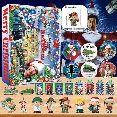 National Lampoons Christmas Vacation, 2024 24 Days Christmas Countdown Adventni koledar Blind Box, Xmas Vacation viseči okraski