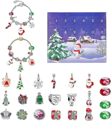 Božični adventni koledar 24 Mreža Božična adventna ovojnica Slepa škatla DIY Obesek Čar Je