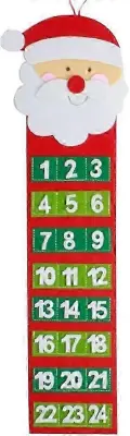 20x65 cm božični odštevalni koledar Božiček snežak božični advent