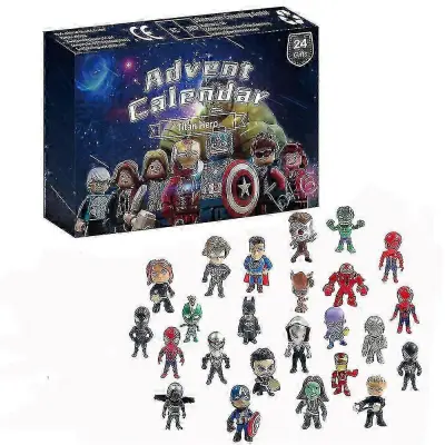 Bihd Božič 24-dnevni adventni koledar Odštevalnik Avengers Toy Blind Box Superhero Kids Xmas Giftchrui261