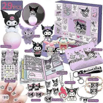 Adventni koledar 2024 Kuromi My Melody Cinnamoroll Sanrio Dodatki za igrače Božični odštevalni koledar