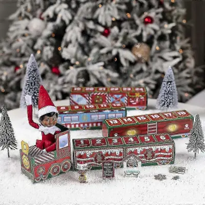 Božično odštevanje 24 dni Adventni koledar Train Blind Box Božično presenečenje Igrače Darila za otroke Walkbeechrui212