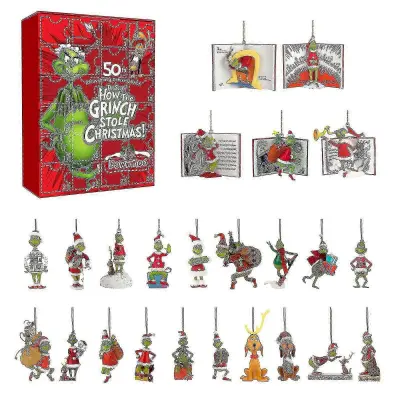 Advent 2023 Čezmejna Nova Grinch Blind Box Haired 24-day Countdown Blind Box