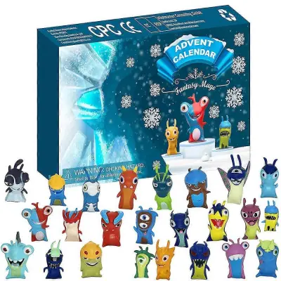 Božični adventni koledar 24-dnevno odštevanje Slugterra figure, igrače, otroška božična darila, idealna slepa škatla