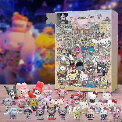 24-dnevni odštevalni koledar 2023 božični adventni koledar 24 kosov Sanrio figure lutke igrače božična slepa škatla darilo Daor2318