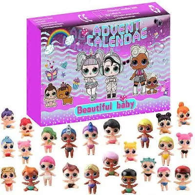 Countdown Christmas Blind Box kid Doll pop Toy Straw Darilna škatla Doll pop otrok