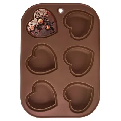 Silikonski pekač za mafine v obliki srca v oranžni barvi SILLINIE