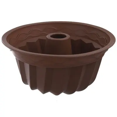 Rjavi silikonski model za torto s dimnikom SILLINIE 23,5 cm