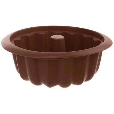 Rjavi silikonski model za torto s dimnikom SILLINIE 26 cm