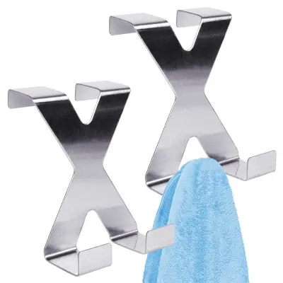 Dvojni jekleni obešalnik za vrata, 2 kosa.