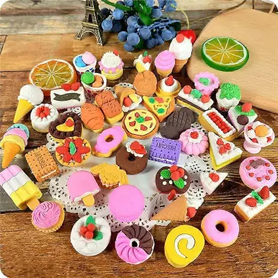 40 kosov prisrčnih radirk za otroke, zabavne mini 3D puzzle radirke v razsutem stanju, namizne živali v razredu, nagrade za študente, Nazaj na