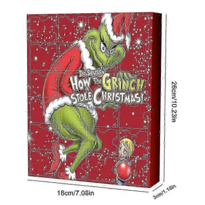 2025 24-dnevni božični adventni koledar, presenetljiva škatla, risanka Elf Grinch Panic figure, lutka, slepa škatla, odštevalnik, darilna škatla