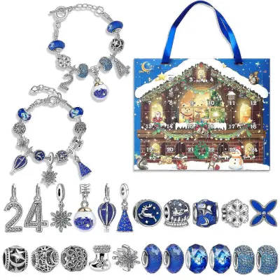 2025 Christmas Is Coming 24 Odštevalni koledar Darilna škatla Ustvarjalno presenečenje Set slepih škatel Diy Otroška zapestnica
