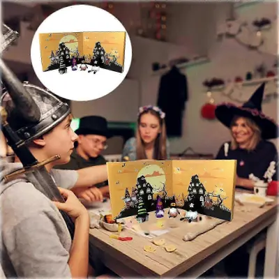 2024 Adventni koledar Halloween Gnome Adventni koledar Halloween Odštevalni koledar z 31 zbirateljskimi lutkami Halloween Gnome Decoration Collect