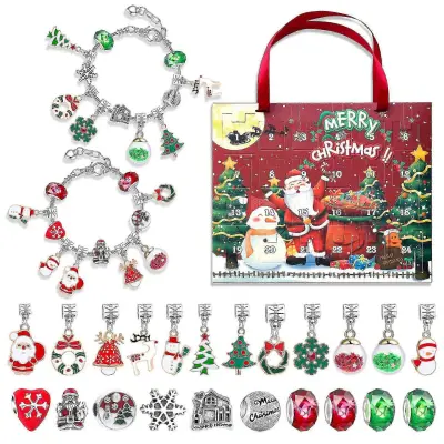 2025 Christmas Is Coming 24 Odštevalni koledar Darilna škatla Ustvarjalno presenečenje Set slepih škatel Diy Otroška zapestnica