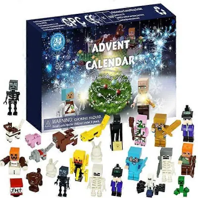 Adventni koledar Minecraft, božični darilni set, ideja za darilo avanture z odštevanjem, vsakodnevno zbirateljsko presenečenje-Xin