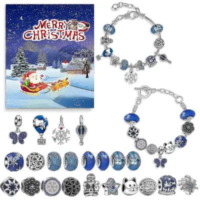 2025 Christmas Is Coming 24 Odštevalni koledar Darilna škatla Ustvarjalno presenečenje Set slepih škatel Diy Otroška zapestnica