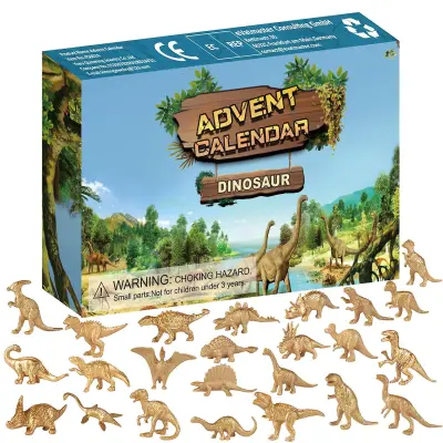 Countdown Christmas Blind Box kid Golden Dinosaur Toy Darilna škatla