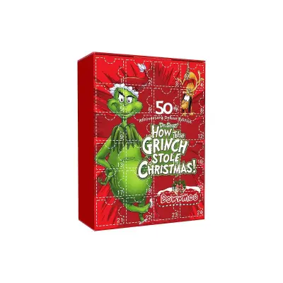 Green Sulley Grinch Blind Box Božična igrača presenečenja, Praznični smolni obeski za ključe in okraski za adventni koledar za otroke in odrasle