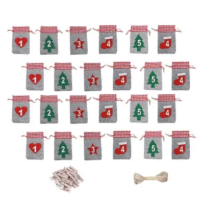 Party Favor Bag Xmas Drawstring Darilna vrečka Friends Occasion Različne barve Shranjevanje 1 komplet