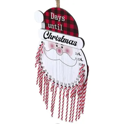 Santa Claus, božični koledar, obesek, obesek za vrata, dekoracija DIY Xmas adventno odštevanje, stenski okras, dom, praznični praznični zaslon