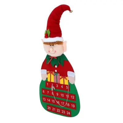 Stenska dekoracija za adventni koledar 79,00 X 43,00 X 1,00 CM Družini prijazen dizajn v barvi 1 komplet