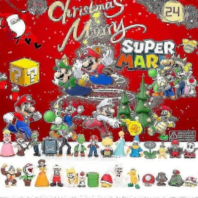 2025 Super Mario Igra Tema Risani Liki 24 Dni Adventni Koledar Božično Presenečenje Slepa Škatla Otroci Otroško Darilo