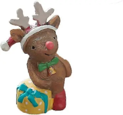 Božični mini okraski, mini okraski iz smole, ročne obrti, namizni kipci iz smole, čudovit božični motiv (jelen)