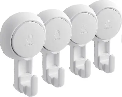Sesalni kavlji, močni vakuumski priseski kavlji – pomožni kavlji Superlock za večkratno uporabo (4-paket)