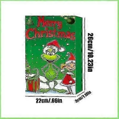Božični Grinch Adventni koledar Set 24 ljubkih risanih figur punčk