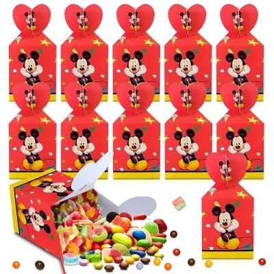 24 paketov škatel za zabave, škatel za zabave, vrečk za zabave, vrečk za darila za rojstni dan za otroke, vrečke za Mickeyjev adventni koledar