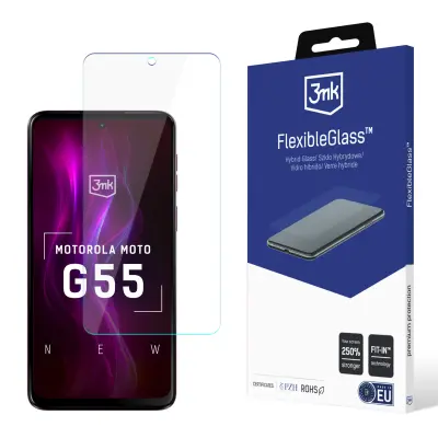 3MK FLEXIBLEGLASS ZAŠČITNO STEKLO ZA MOTOROLA MOTO G55 5G ZAŠČITA EKRANA