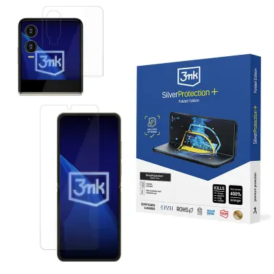 3MK KALJENO STEKLO ZA TECNO PHANTOM V FLIP2 SILVERPROTECTION ZAŠČITNA FOLIJA