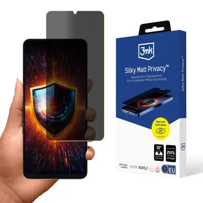 3MK SILKY MATT PRIVACY ZA ULEFONE NOTE 21 ZAŠČITA ZASLONA 9H POPOLNA ODPORNOST