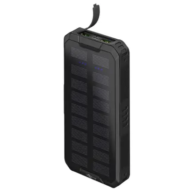 Prenosna baterija GOOBAY PB 20000mMAH BLACK OUTDOOR SOLAR USB-C QC3.