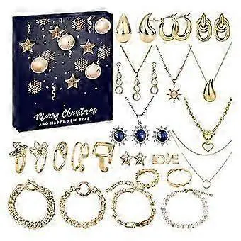 Adventni koledar Adventni koledar Nakit za ženske s 24 presenečenji ChristmasGift Ženski nakit