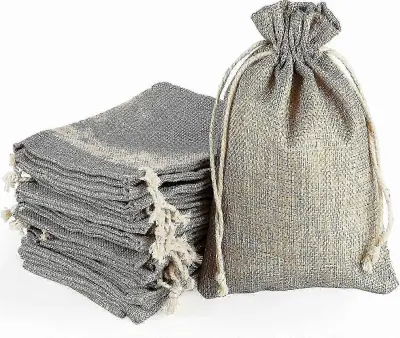 Darilne vrečke iz naravne jute, 30 paketov vrvic za nakit, poroke in darila za zabave (13x18 cm)
