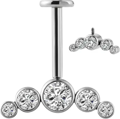 1PC ASTM F136 Titanium Piercing Jewelry Titanium 16G 6mm 8mm, Drugačen dizajn