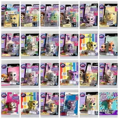 Hasbro Littlest Pet Shop Q Version Akcijske figure Big Eye Cartoon Doll Cute Animal Model Toy