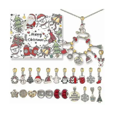 Božični koledar, dekliški božični 24-dnevni odštevalni koledar Diy Charm Bracelet Blind Box, 22 Cha