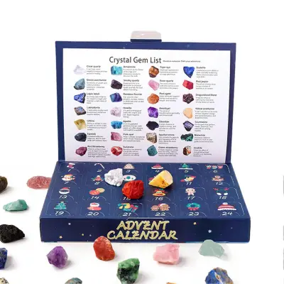 Stone Xmas Advents Calendar 24pcs Igrače Otroci Odrasli Primerna Škatla za Koledar za Moške Ženske