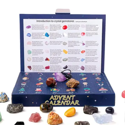 Stone Xmas Advents Calendar 24pcs Igrače Otroci Odrasli Primerna Škatla za Koledar za Moške Ženske