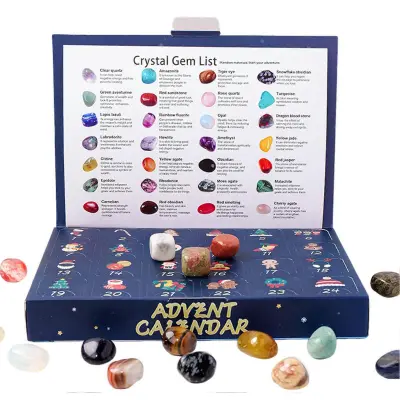 Stone Xmas Advents Calendar 24pcs Igrače Otroci Odrasli Primerna Škatla za Koledar za Moške Ženske