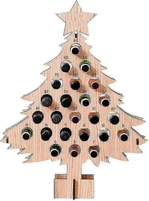 Držalo za vino Adventni koledar 2024 - leseno stojalo za vino za božično odštevanje, 24-dnevno držalo za vino za odrasle ZZY